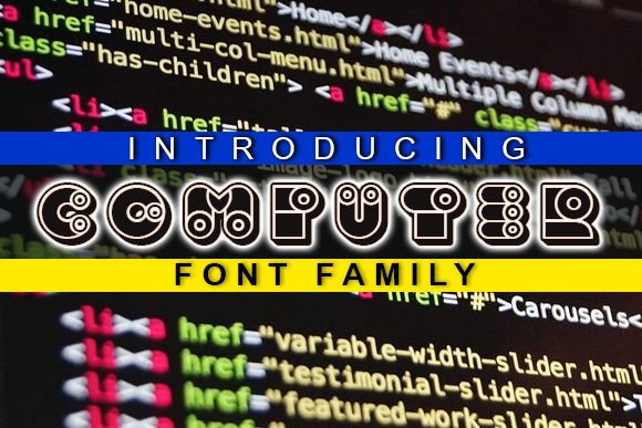 Computer: A Futuristic Display Font for Handmade Creators