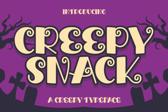 Creepy Snack Font: Spooky Charm for Handmade Labels & Printables
