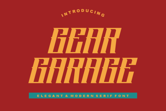 Gear Garage: A Modern Display Font for Digital Branding