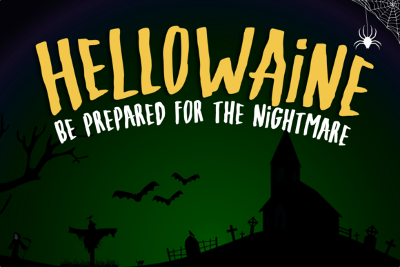 Hellowaine: A Spooky Handwritten Display Font for Digital Design