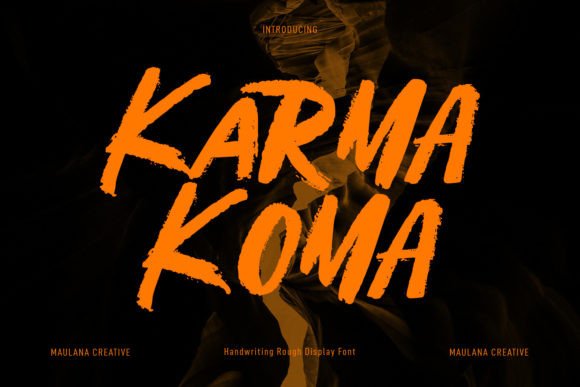 Karma Koma: A Bold, Casual Brush Display Font for Digital Impact